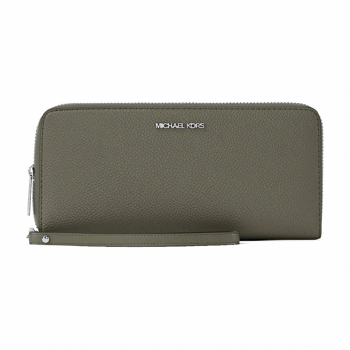 Michael Kors Large Pebbled Leather Continental Wallet - OLIVE