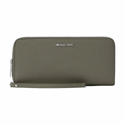 Michael Kors Large Pebbled Leather Continental Wallet - OLIVE