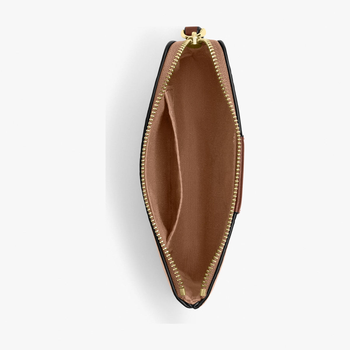 Coach Corner Zip Wristlet In Signature Canvas With Stripe - Gold/Tan/Brown