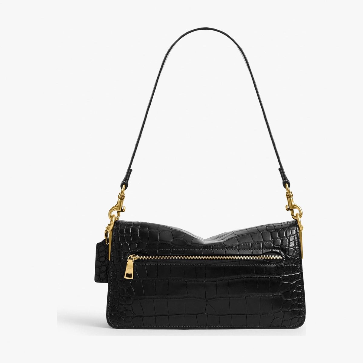 Coach Tabby Shoulder Bag 26 In Alligator - Brass/Black