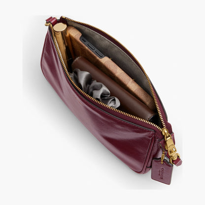 Coach Plaza Bag - Brass/Dark Cherry