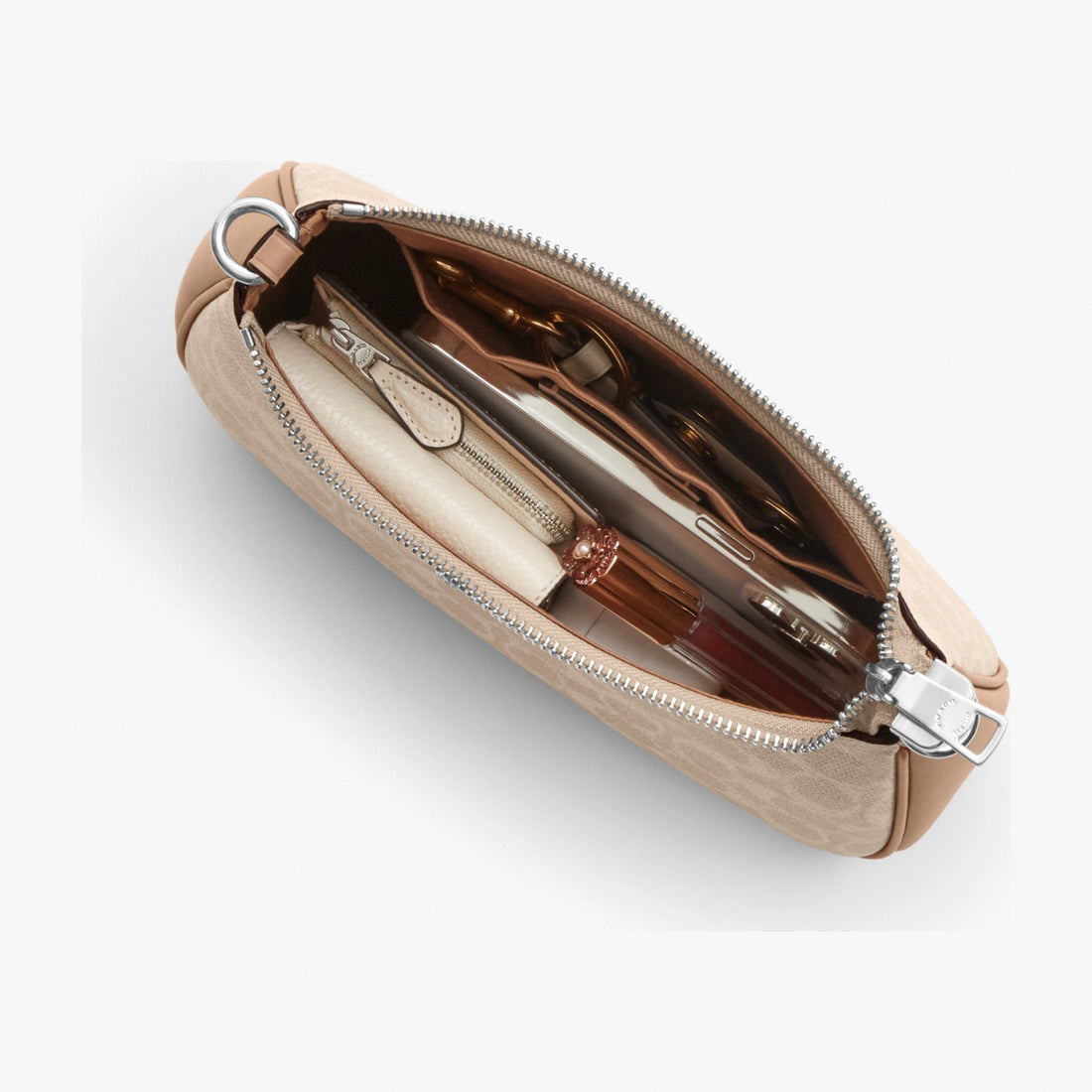 Coach Teri Shoulder Bag In Signature Canvas - Silver/Sand/Taupe