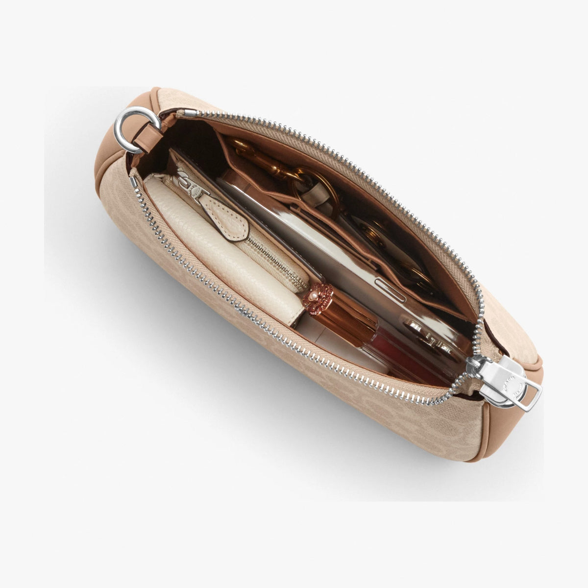 Coach Teri Shoulder Bag In Signature Canvas - Silver/Sand/Taupe