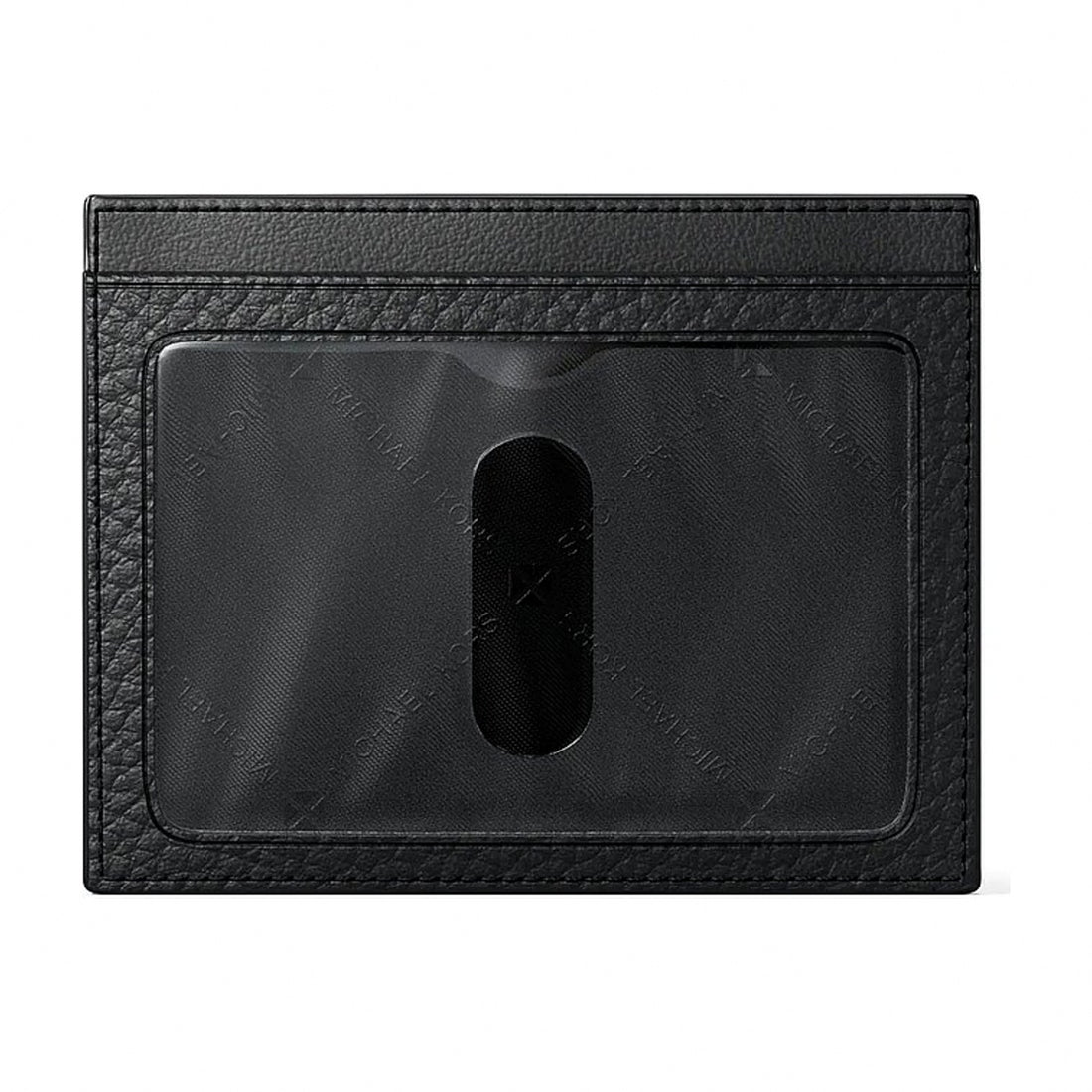 Michael Kors Cooper Pebbled Leather Card Case - BLACK
