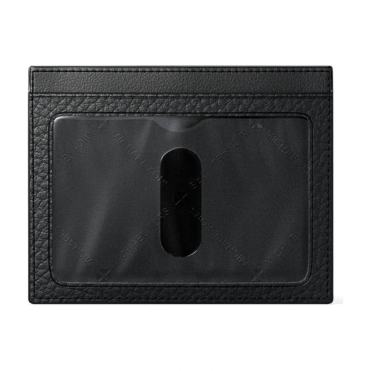 Michael Kors Cooper Pebbled Leather Card Case - BLACK