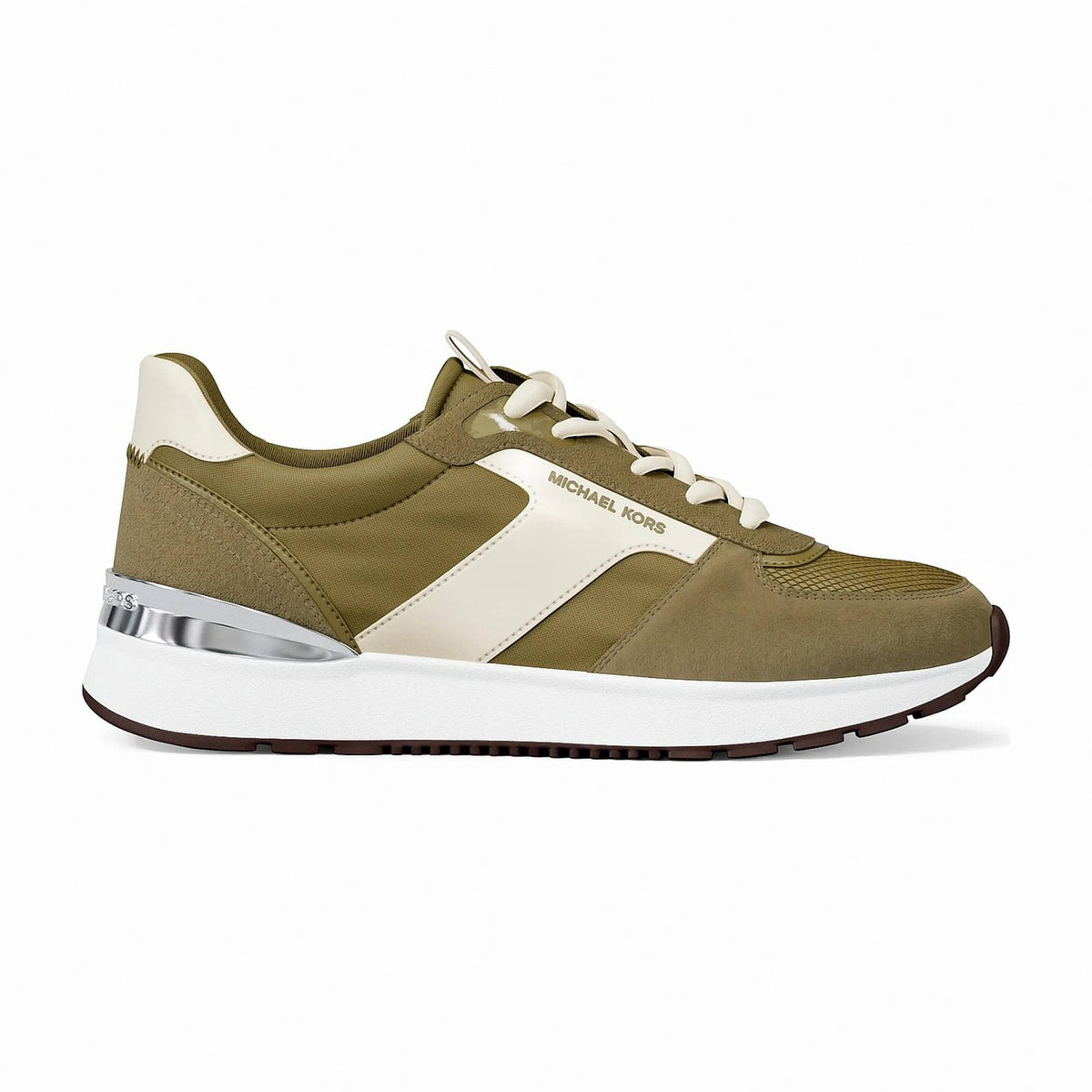 Michael Kors Remy Mixed-Media Trainer - OREGANO