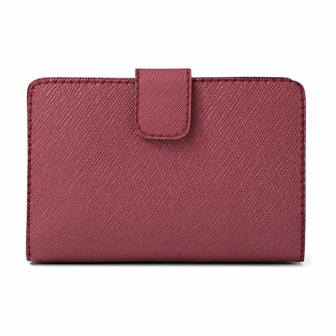 Michael Kors Medium Crossgrain Leather Wallet - CHERRY