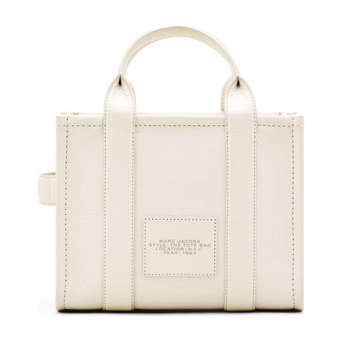 Marc Jacobs The Leather Small Tote Bag - COTTON/SILVER