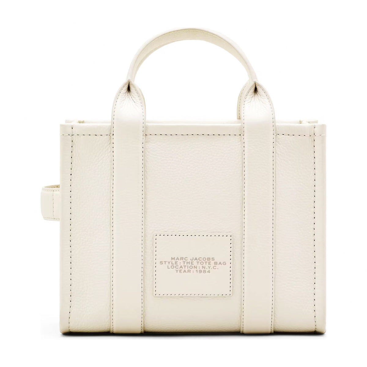 Marc Jacobs The Leather Small Tote Bag - COTTON/SILVER