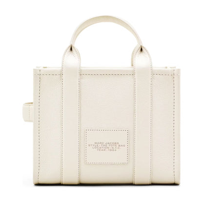 Marc Jacobs The Leather Small Tote Bag - COTTON/SILVER