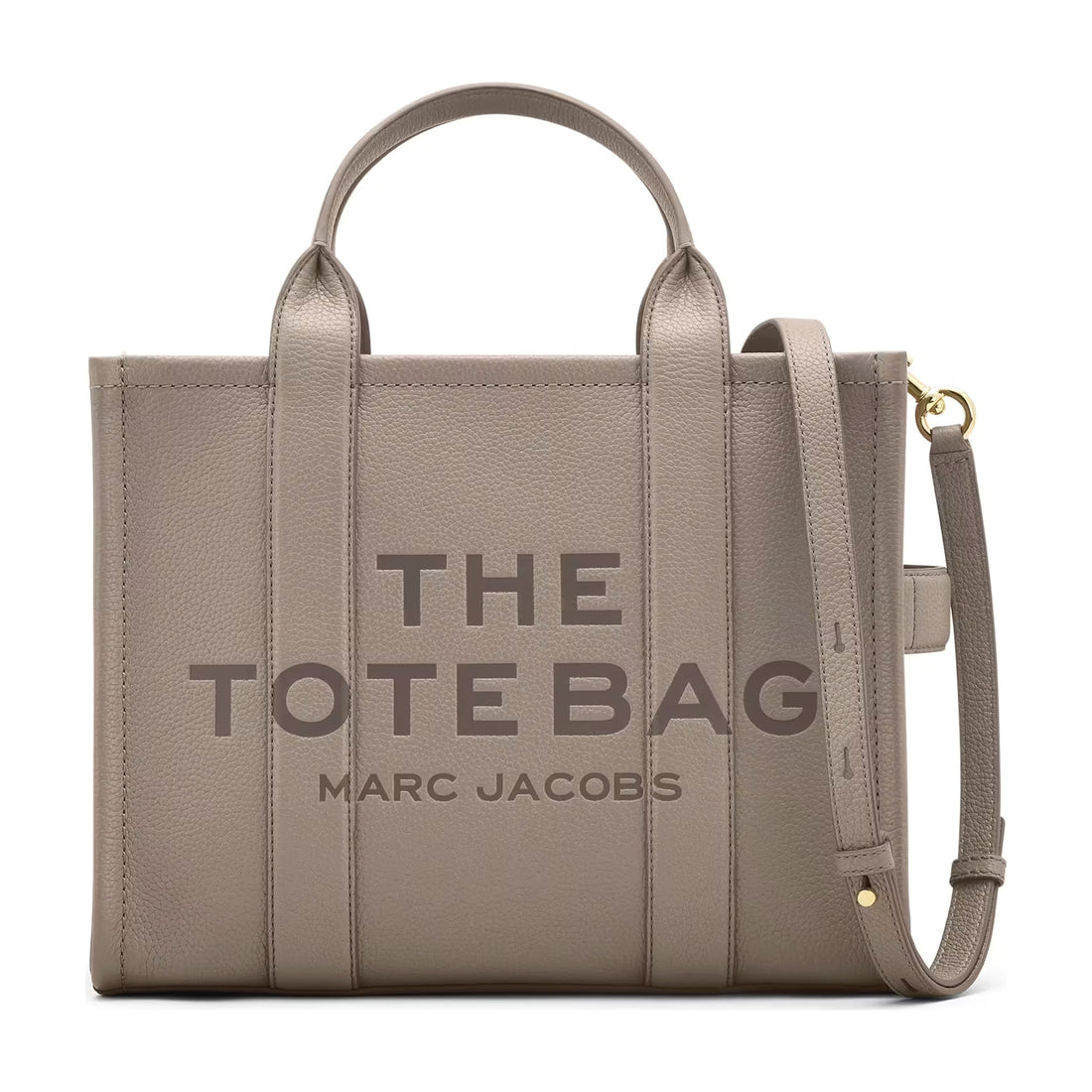 Marc Jacobs The Leather Medium Tote Bag - CEMENT