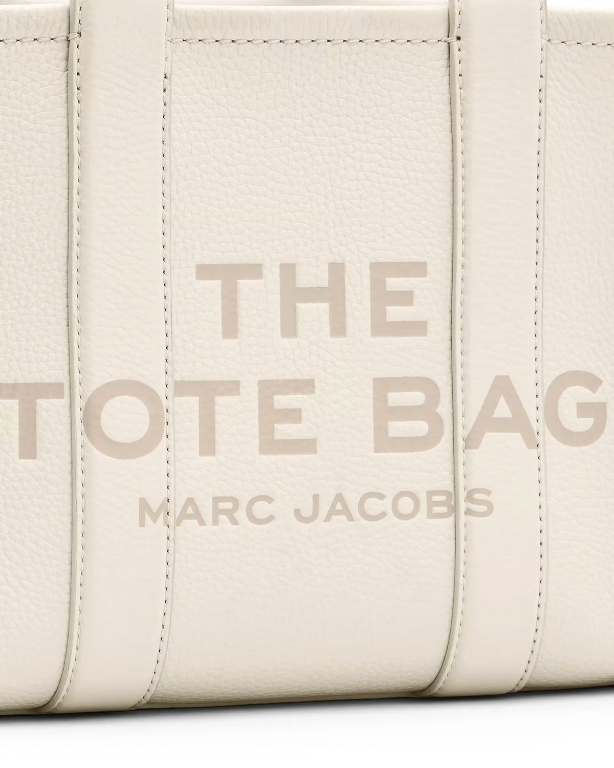 Marc Jacobs The Leather Small Tote Bag - COTTON/SILVER