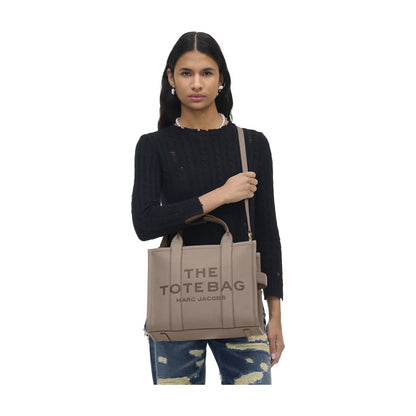 Marc Jacobs The Leather Medium Tote Bag - CEMENT