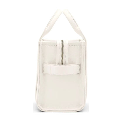 Marc Jacobs The Leather Small Tote Bag - COTTON/SILVER