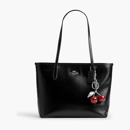 Coach Medium City Tote Bag - Silver/Black