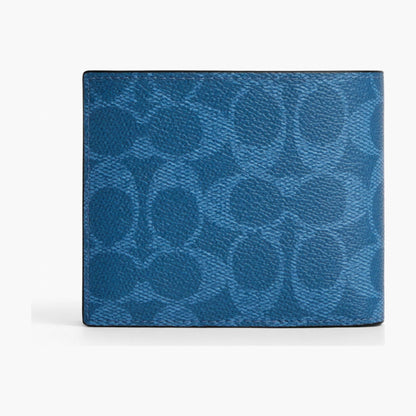 Coach 3-In-1 Wallet In Signature Canvas - Blue Aqua