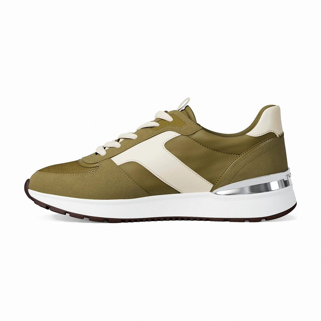 Michael Kors Remy Mixed-Media Trainer - OREGANO