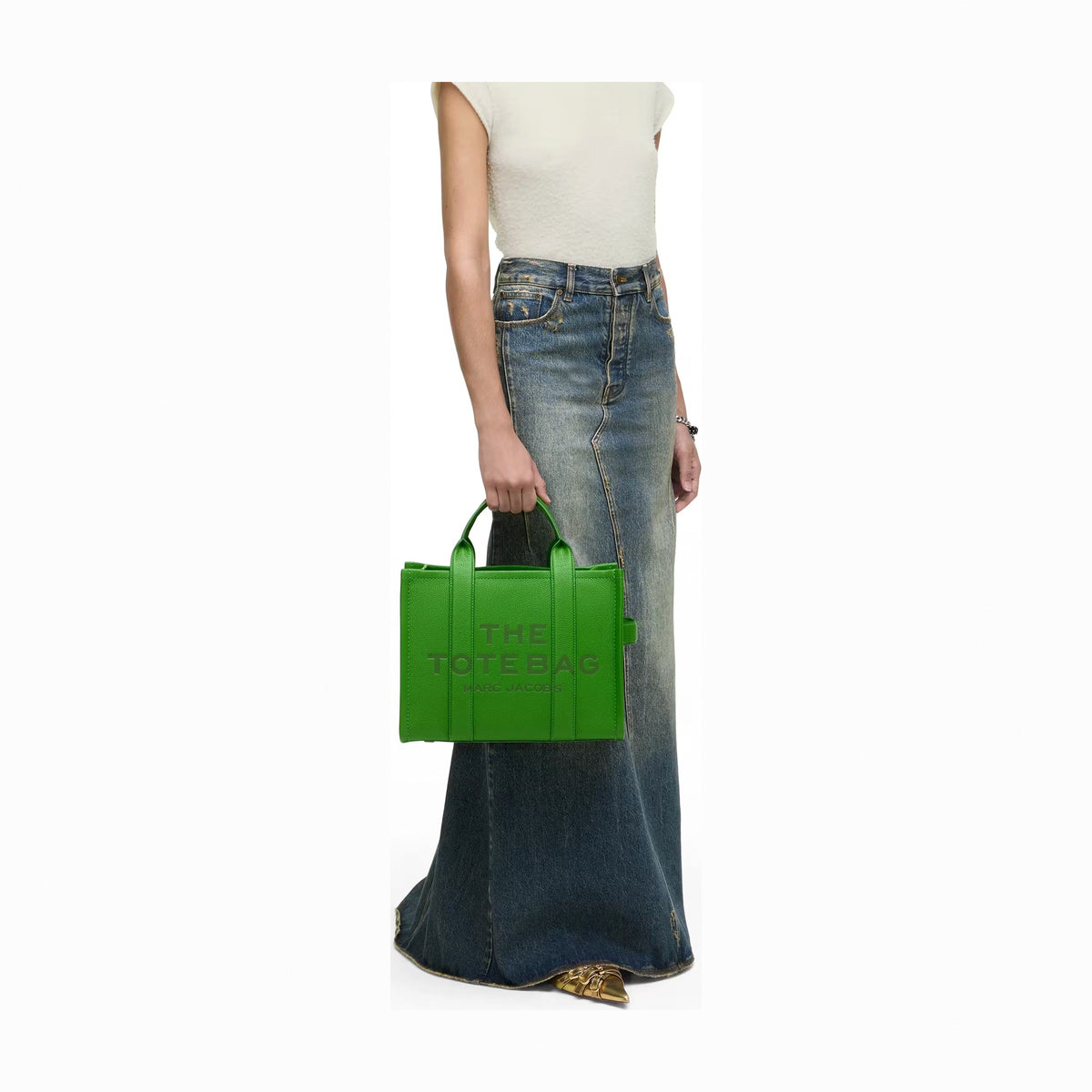 Marc Jacobs The Leather Medium Tote Bag - KIWI