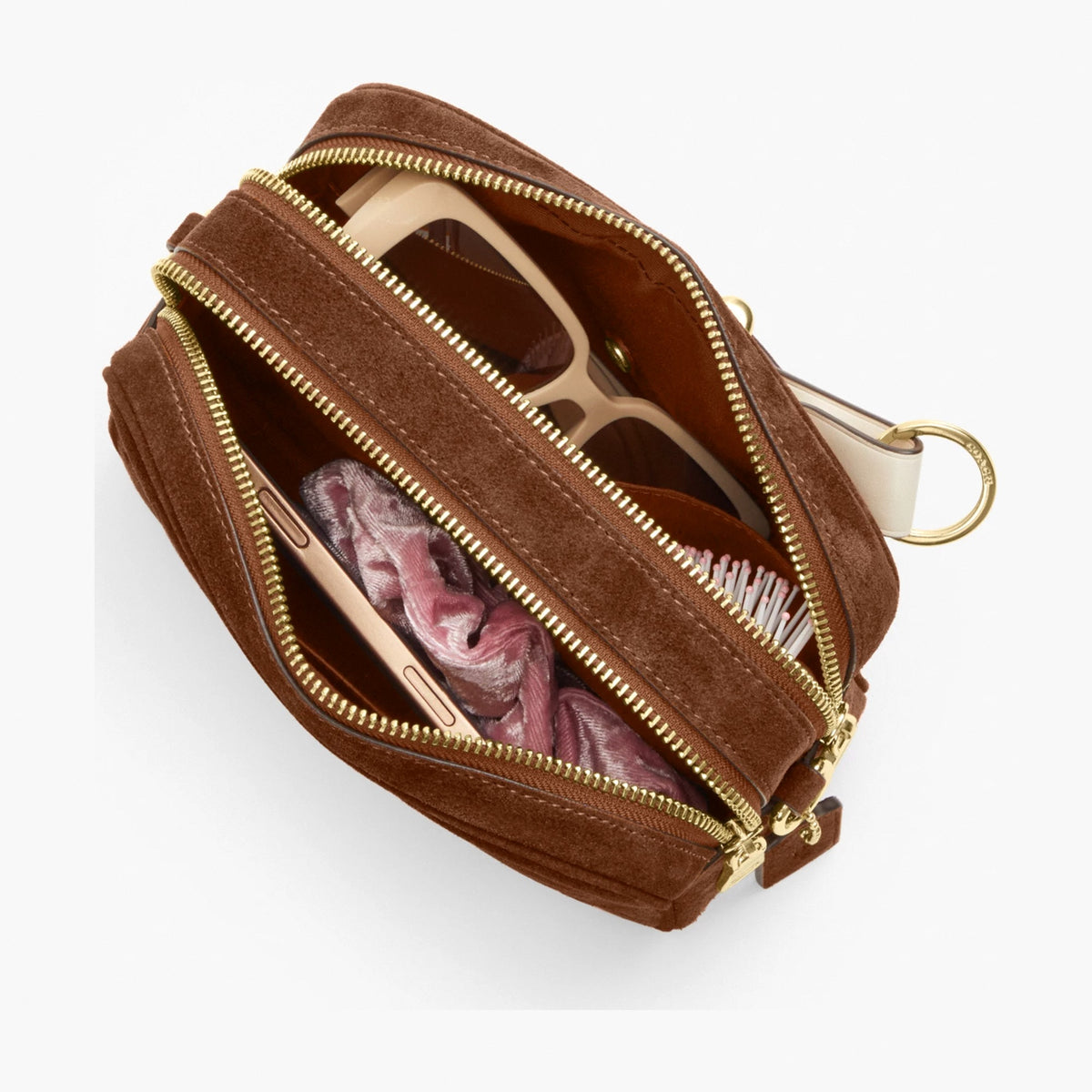 Coach Mini Carey Crossbody Bag - Gold/Warm Brown