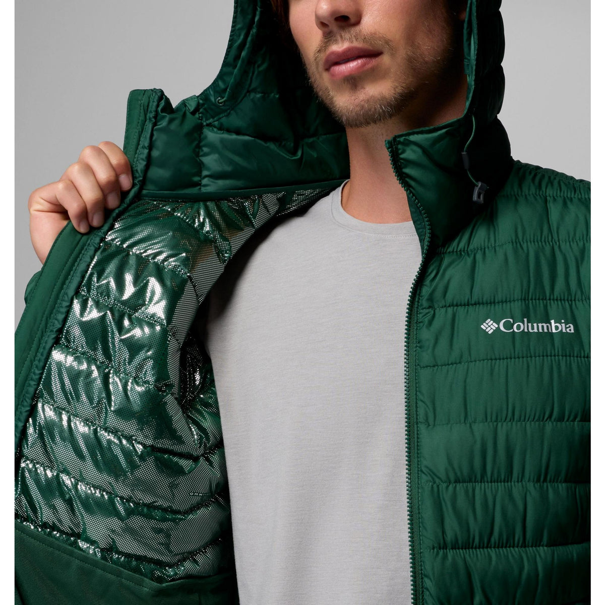 Columbia Men's Powder Lite II Hooded Jacket - Rain Forest
