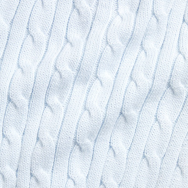 Baby Cable-Knit Cotton Cardigan & Pant - Pearl Blue