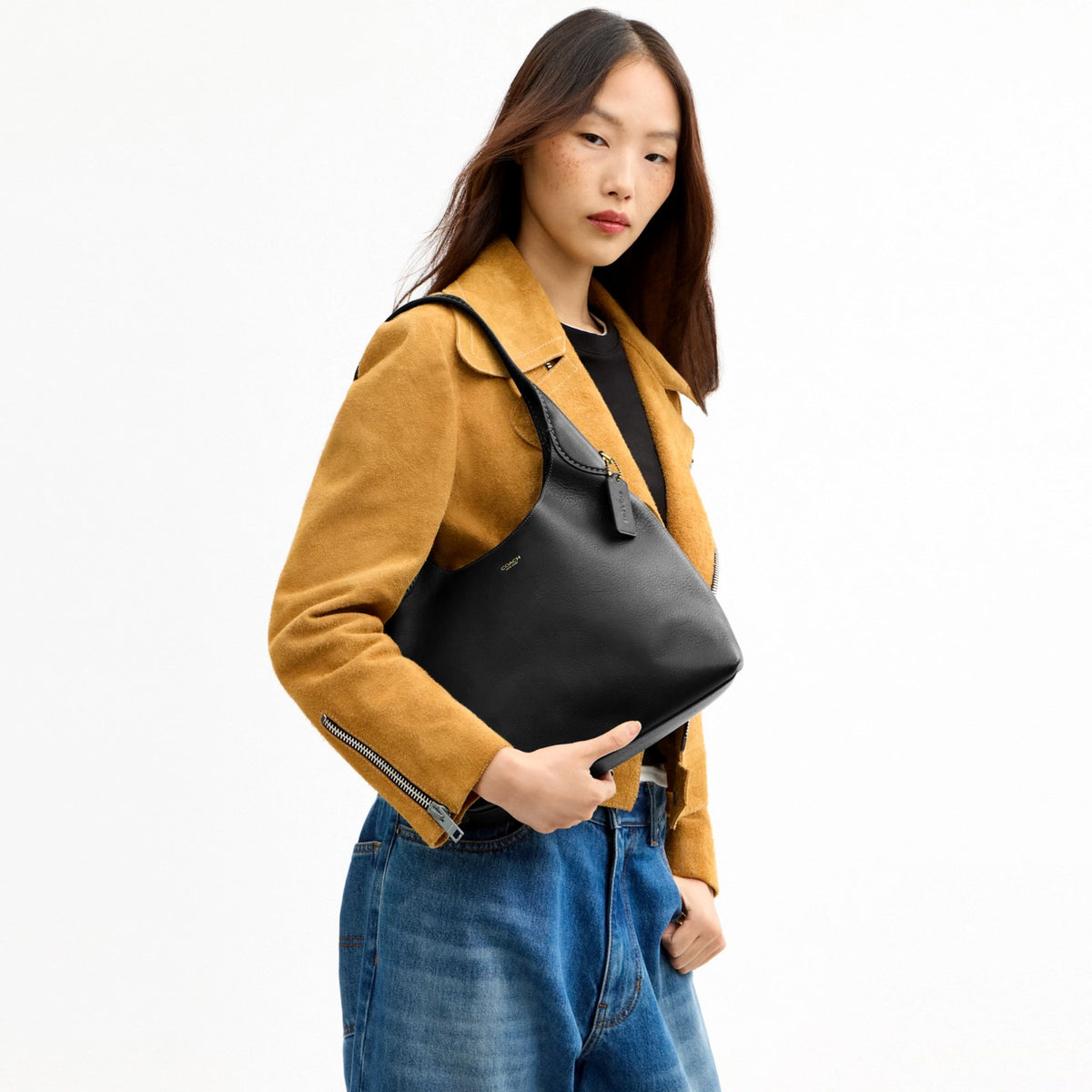 Coach Brooklyn Shoulder Bag 28 - Brass/Black
