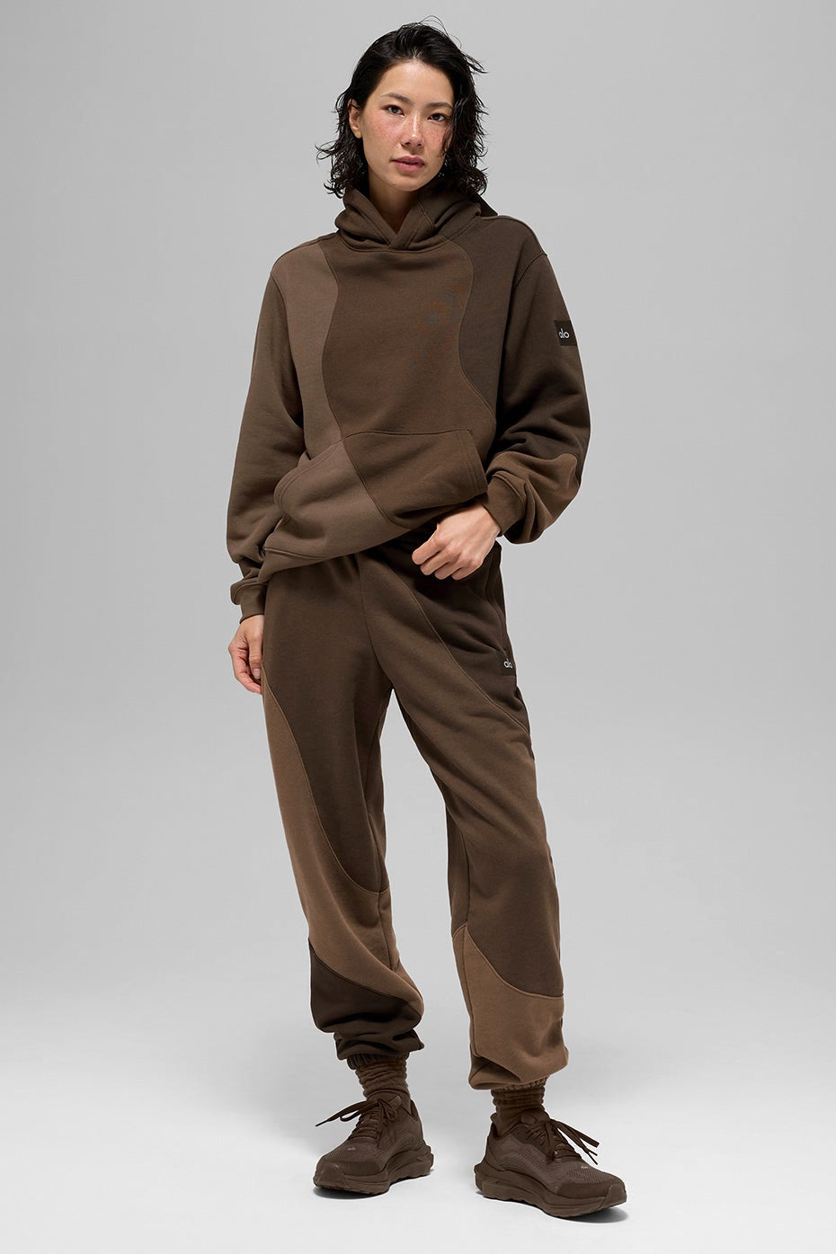 Alo Yoga Make Waves Hoodie - Espresso Tonal