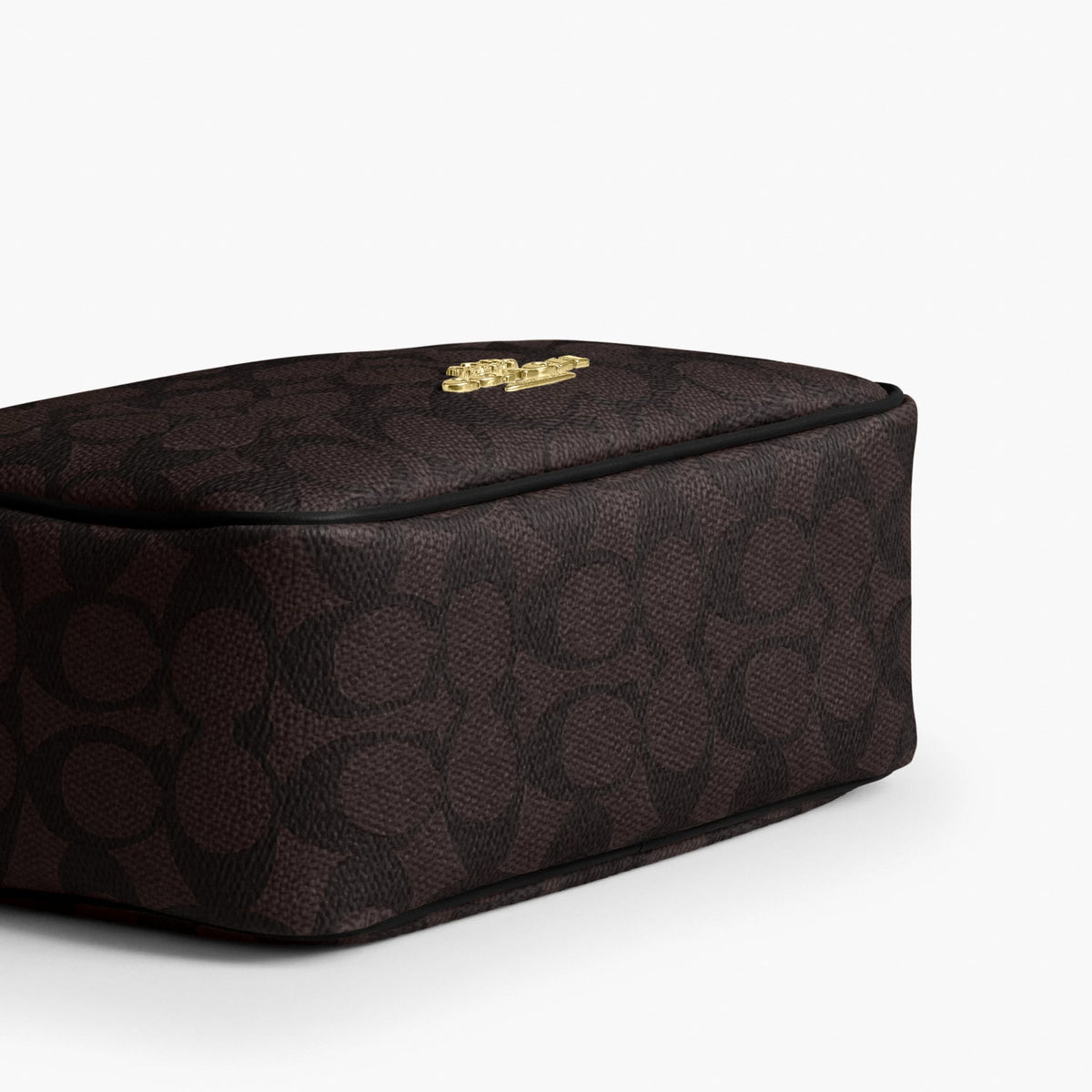 Coach Mini Carey Crossbody Bag In Signature Canvas - Gold/Walnut/Black