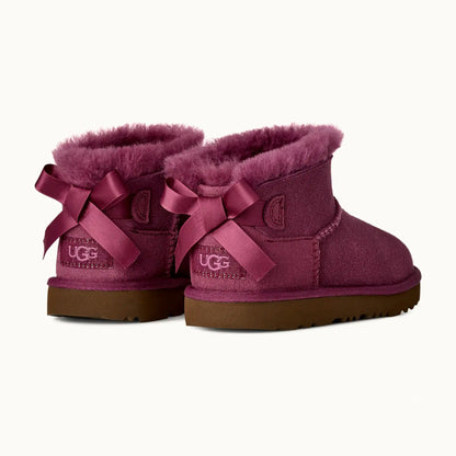 UGG Kids' Ultra Mini Bailey Bow - Dark Winterberry