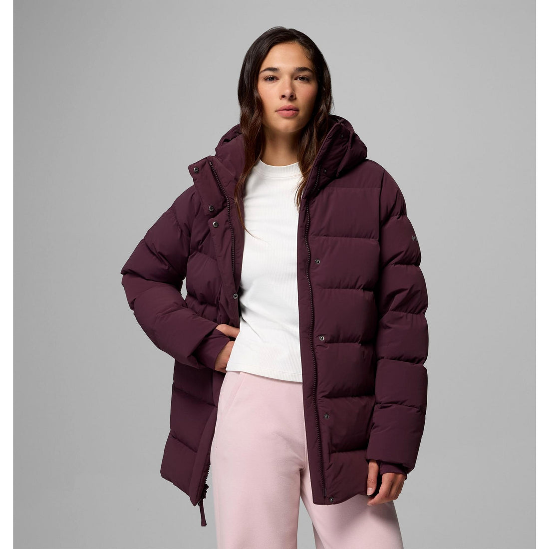 Columbia Women's Amaze Puff Mid Hooded Jacket - Moonvista