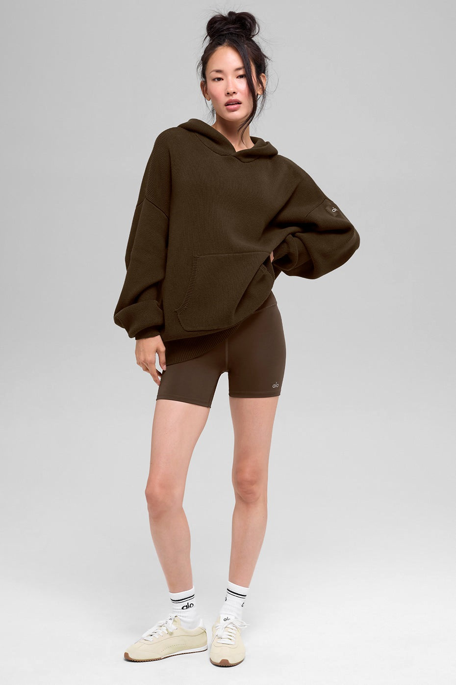 Alo Yoga Scholar Hooded Sweater - Espresso