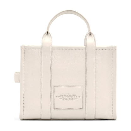 Marc Jacobs The Leather Medium Tote Bag - COTTON/SILVER