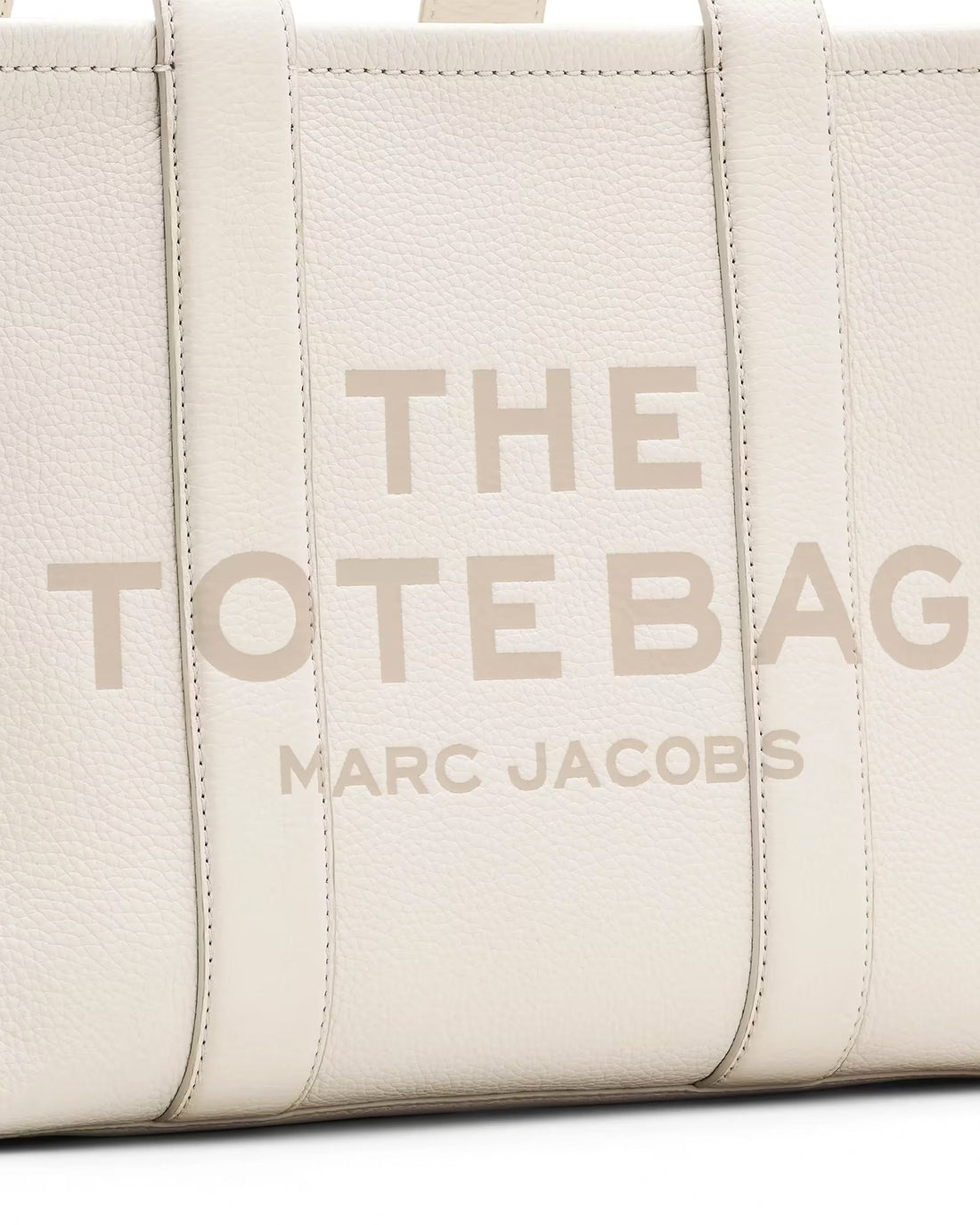 Marc Jacobs The Leather Medium Tote Bag - COTTON/SILVER
