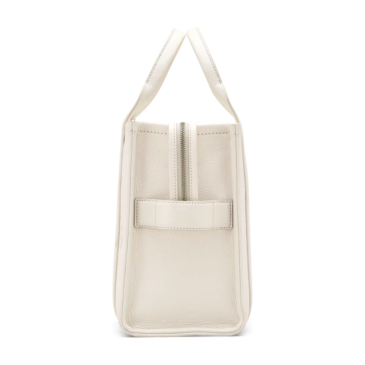 Marc Jacobs The Leather Medium Tote Bag - COTTON/SILVER