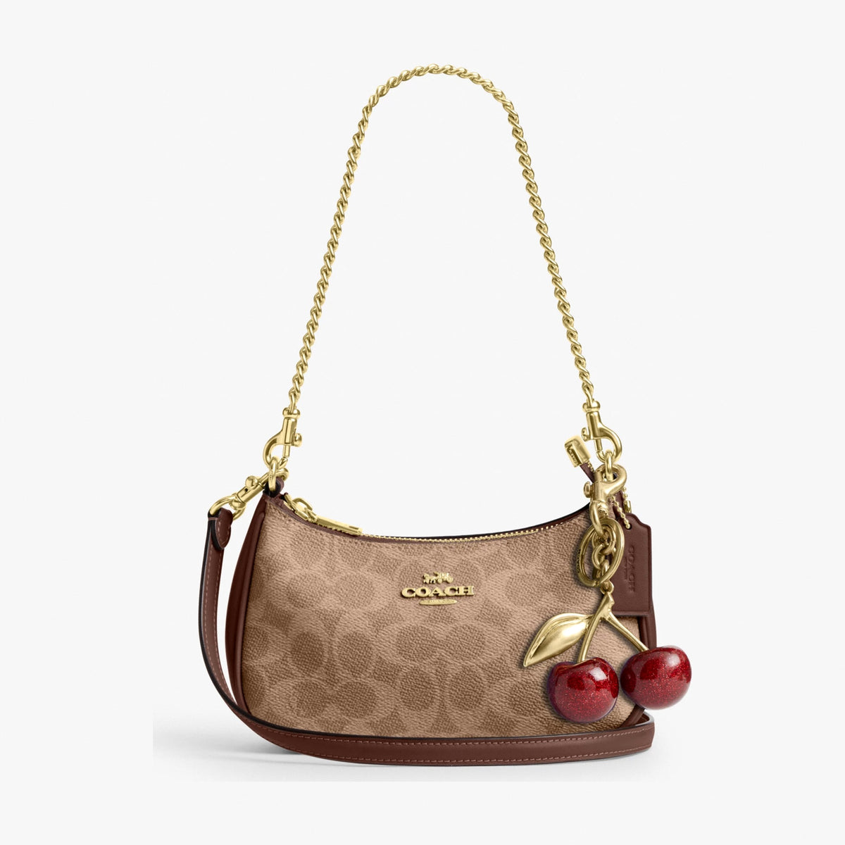 Coach Teri Mini Crossbody Bag In Signature Canvas - Gold/Tan/Brown