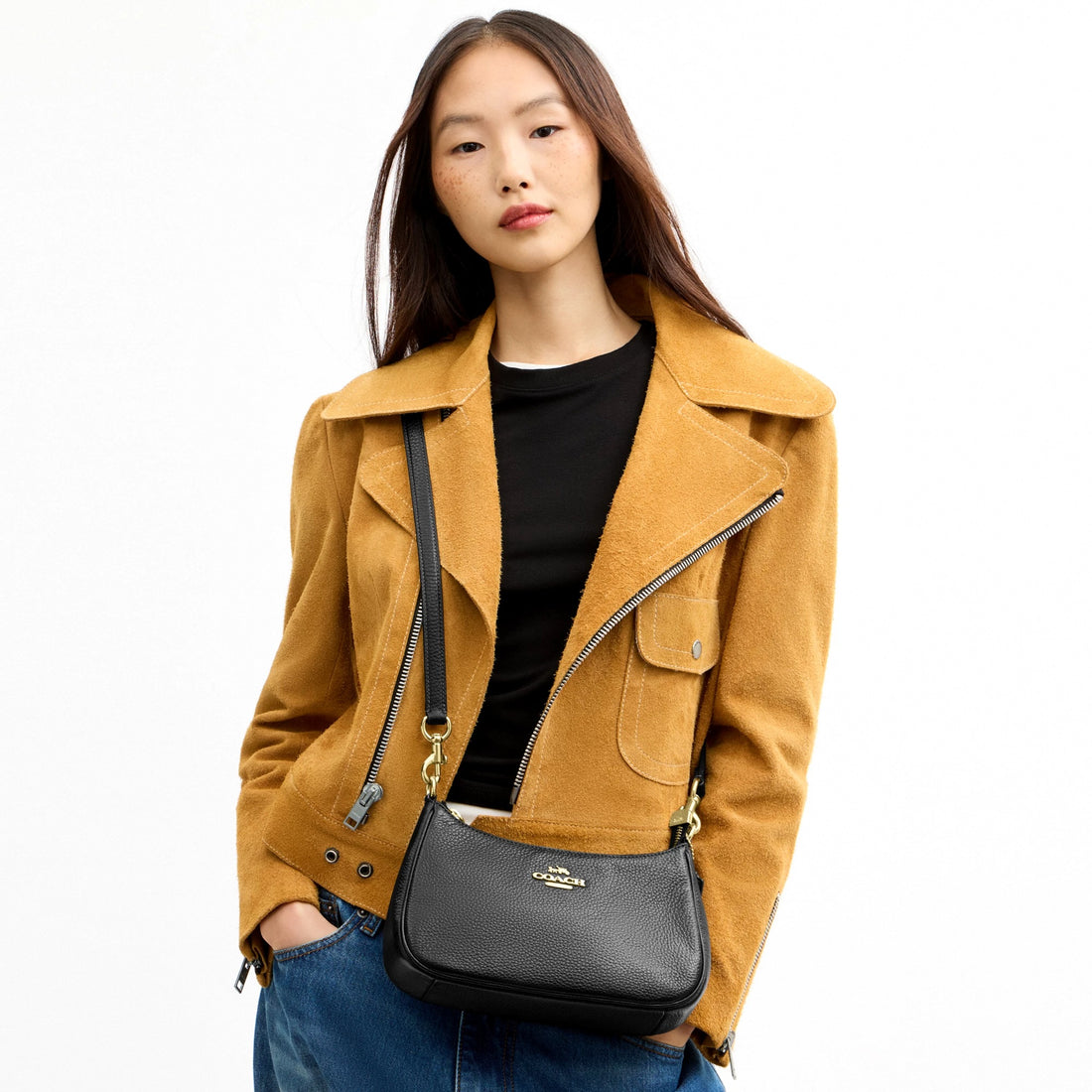 Coach Teri Shoulder Bag - Gold/Black