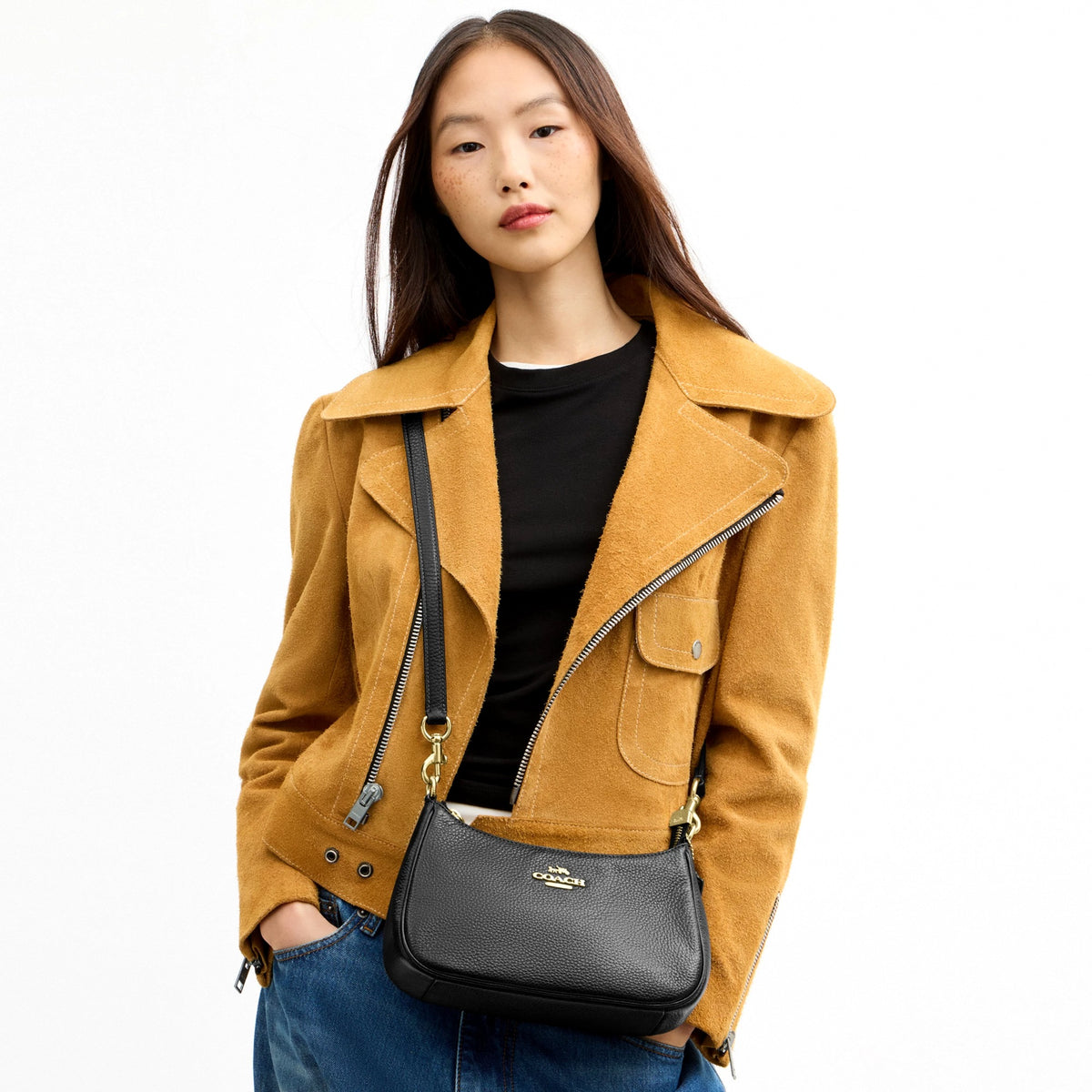 Coach Teri Shoulder Bag - Gold/Black
