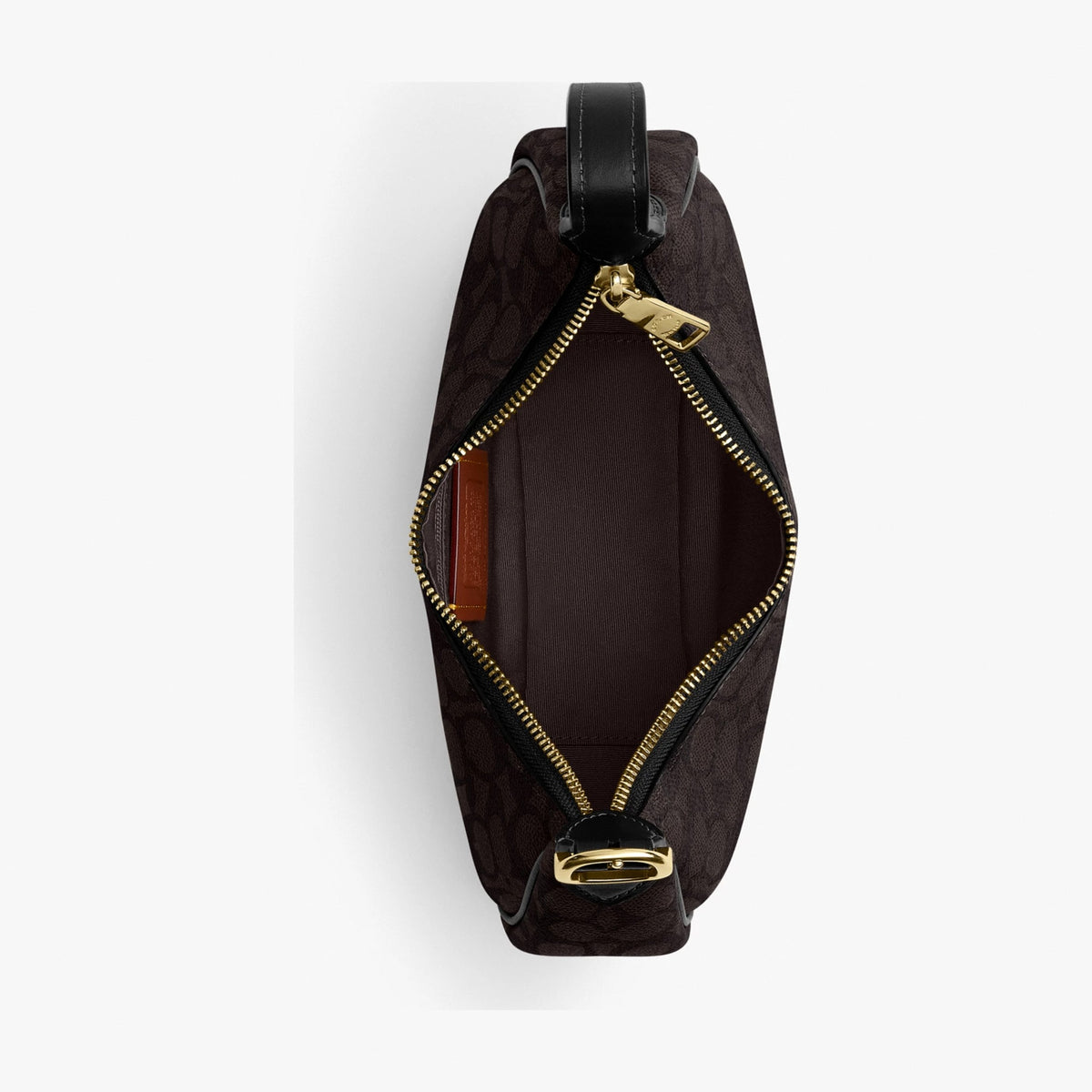 Coach Emily Shoulder Bag In Signature Canvas - Gold/Walnut/Black