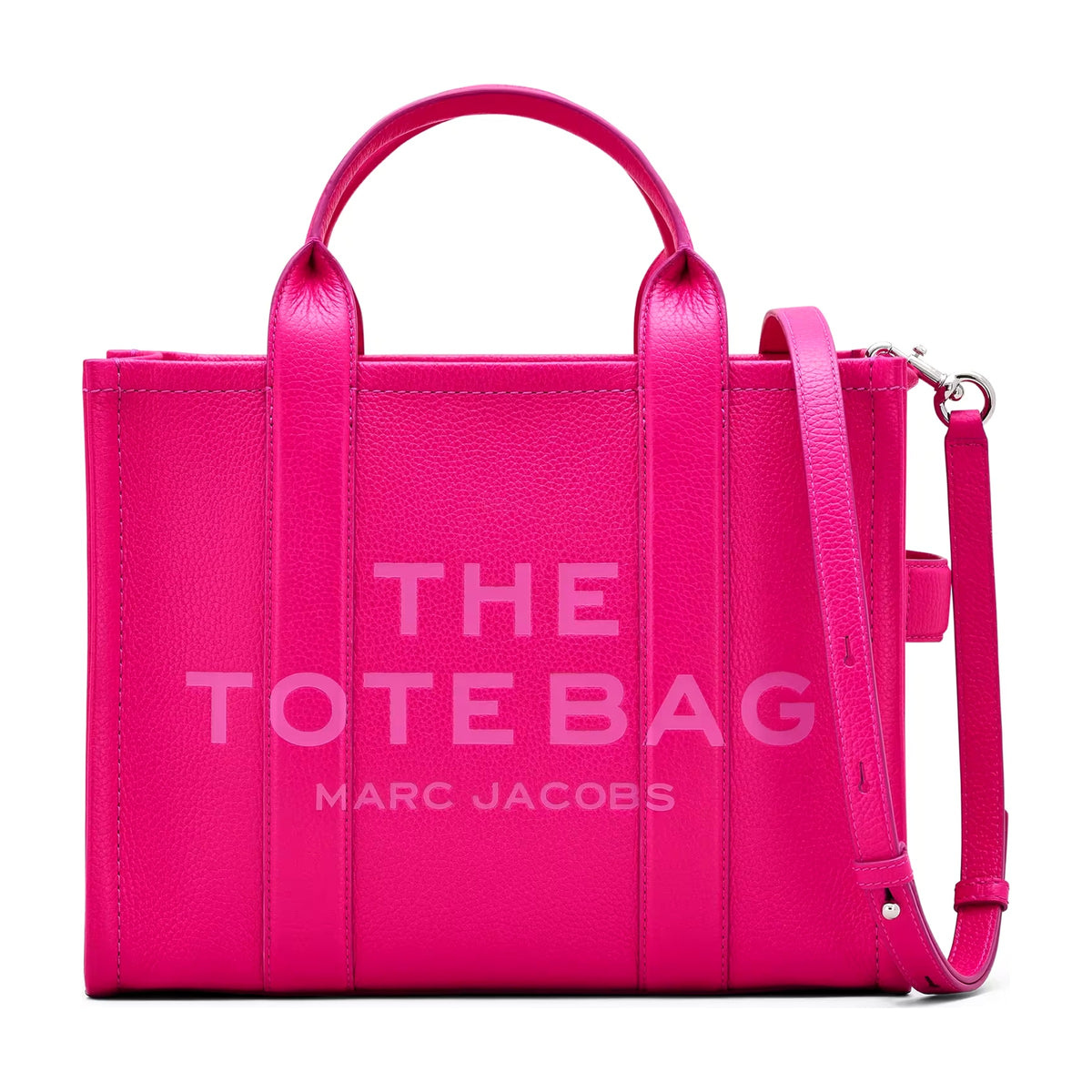 Marc Jacobs The Leather Medium Tote Bag - HOT PINK