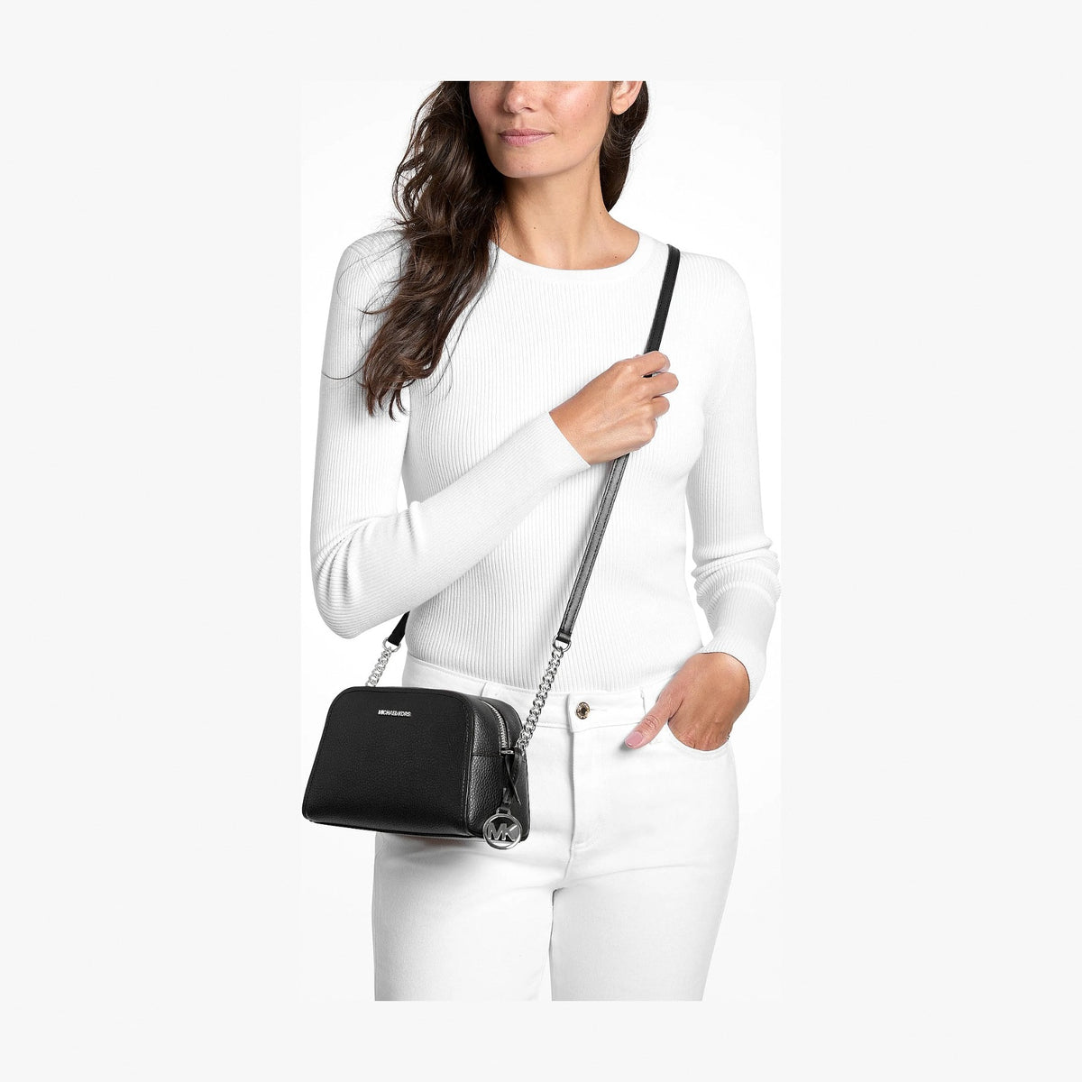 Michael Kors Ashton Extra-Small Camera Crossbody Bag - BLACK