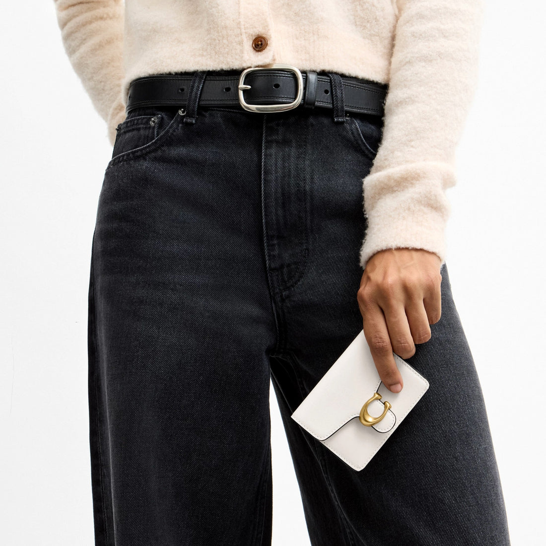 Coach Tabby Card Case - Brass/Chalk