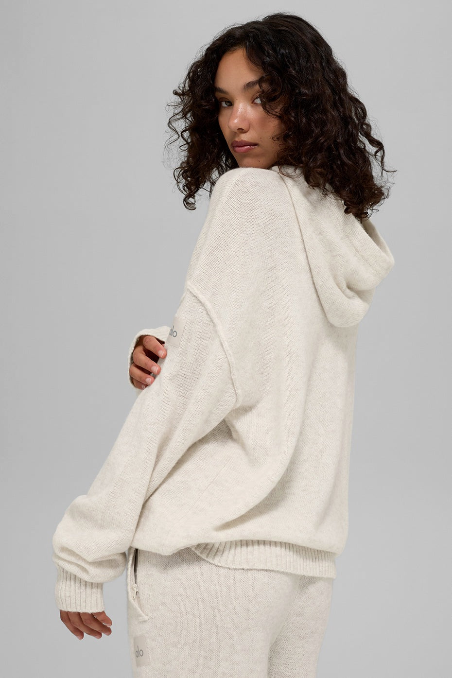 Alo Yoga Wool Cashmere New Class Hoodie - Bone Heather