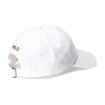 Polo Ralph Lauren The Iconic Cotton Chino Ball Cap - White/ Navy