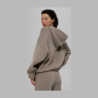 Alo Yoga Scholar Hooded Sweater - Light Cocoa