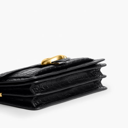 Coach Tabby Shoulder Bag 26 In Alligator - Brass/Black