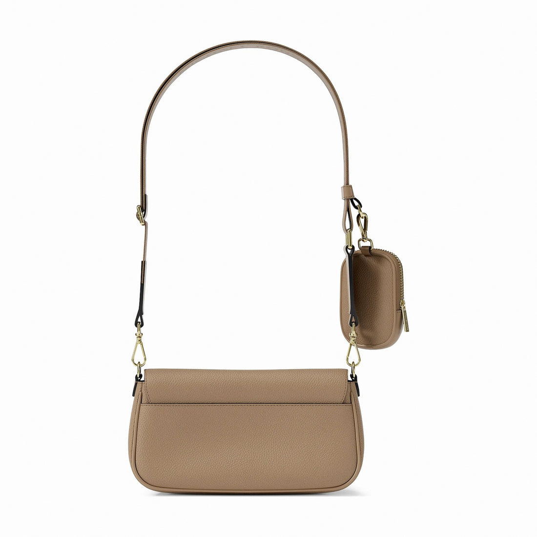 Michael Kors Jet Set Travel Small Pebbled Leather Crossbody Bag With Pouch - CAMEL
