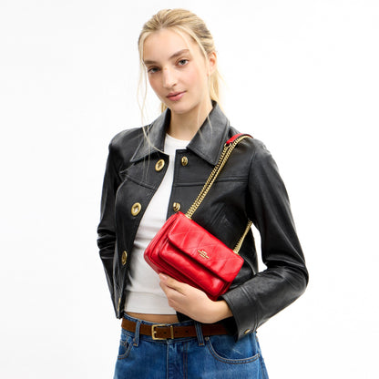 Coach Elodie Crossbody Bag 18 With Quilting - Im/Candy Apple