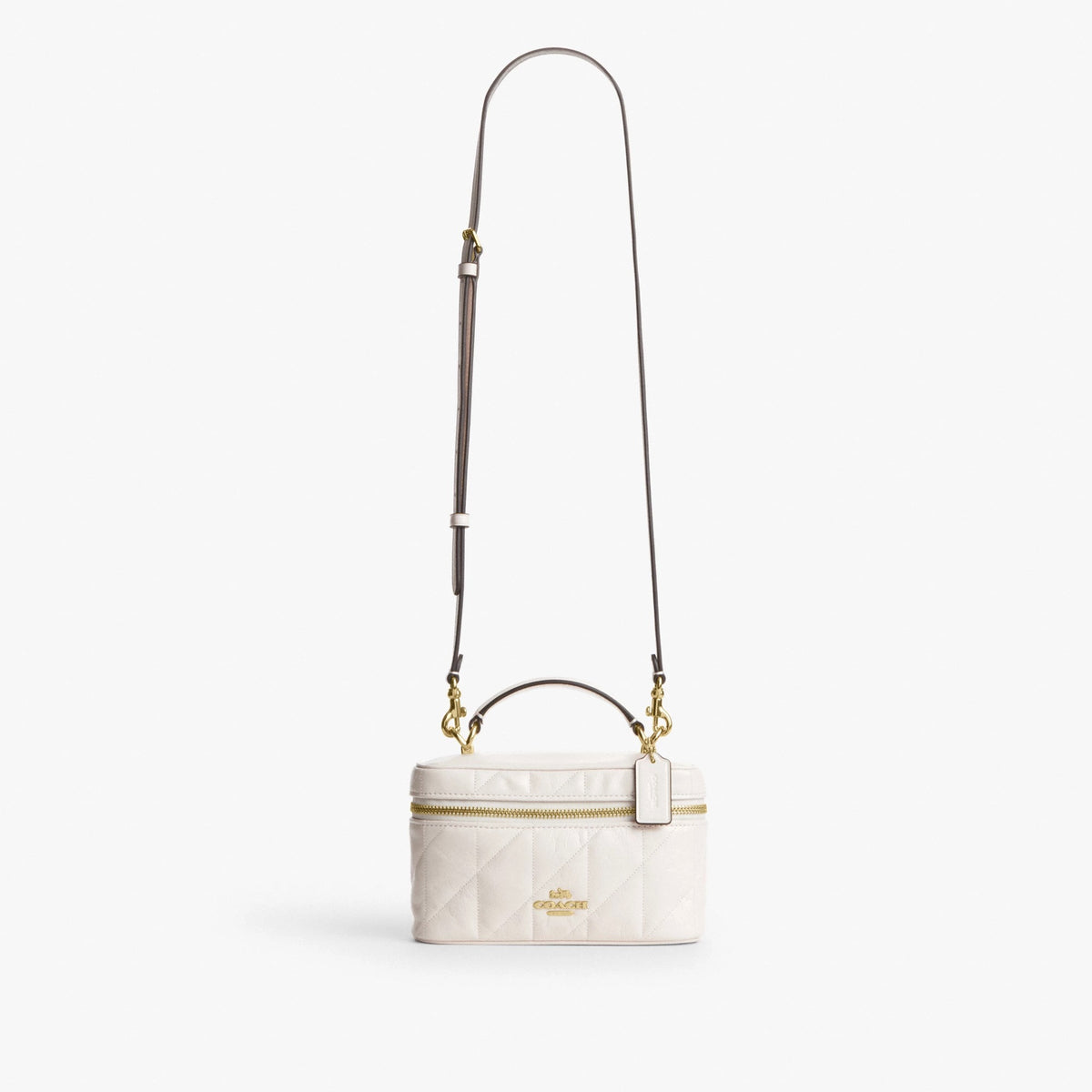 Coach Rainer Crossbody Bag 18 With Quilting - Gold/Chalk