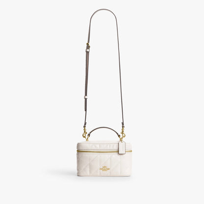 Coach Rainer Crossbody Bag 18 With Quilting - Gold/Chalk