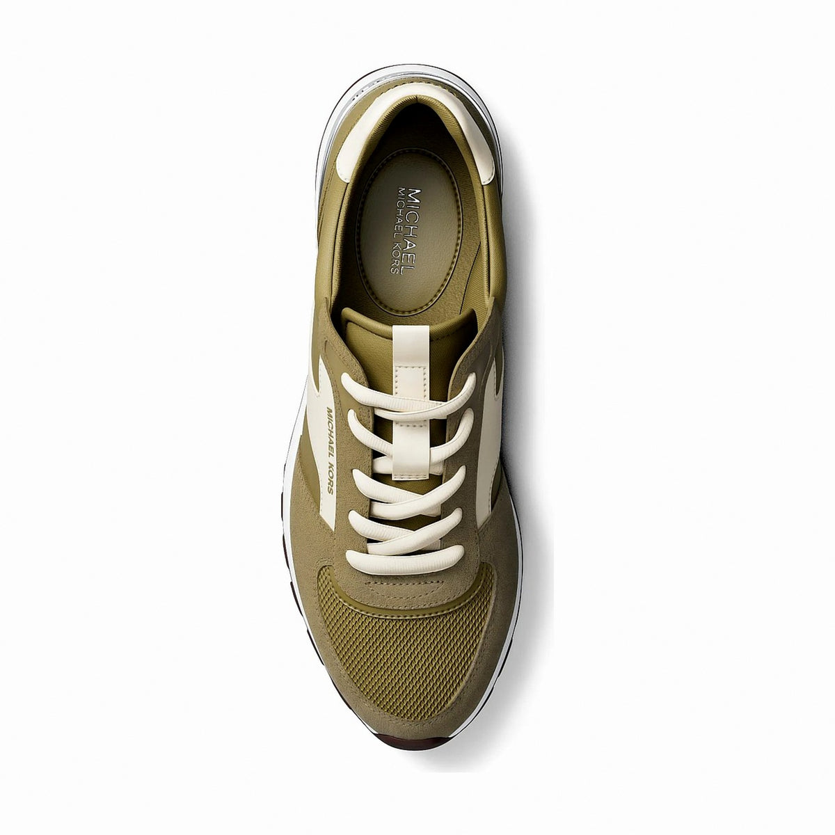 Michael Kors Remy Mixed-Media Trainer - OREGANO